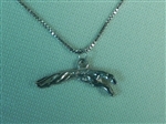 Sterling Silver outstretched greyhound Pendant