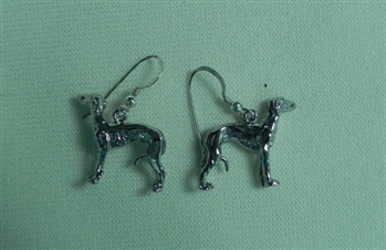 Standing Greyhound Hoop Earrings