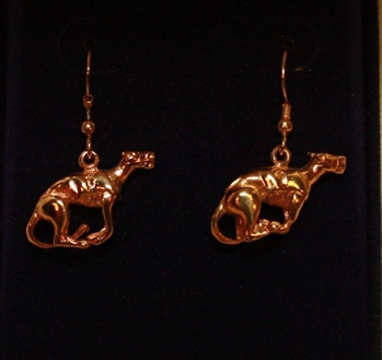 Tucked Greyhound Running Hoop Earrings