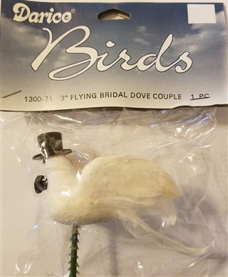 Darice Birds 3" Flying Bridal Dove Couple