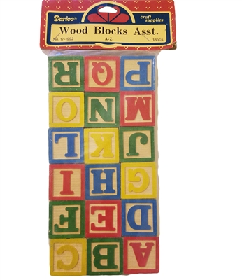 18-pack Full Alphabet Wood Blocks