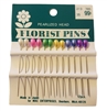 2" Multi-Color Pear-Shaped Pearlized Head Florist Pins, 12 per card