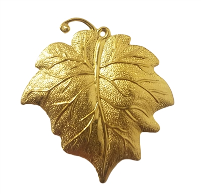 Gold Tone Metal Maple Leaf Pendant Jewelry Findings