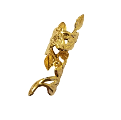 Floral Vine Spiral Gold Tone Metal Jewelry Findings