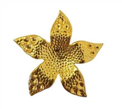 Gold Tone Metal Large Flower Jewelry Findings