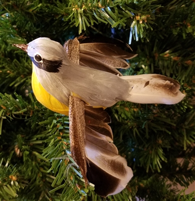 5" Flying Yellow Belly Artificial Bird