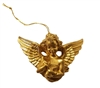 2" Miniature Gold Cherub Angel Petting Bird Christmas Ornament