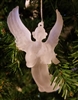 4" Frosted Plastic Angel Christmas Ornament