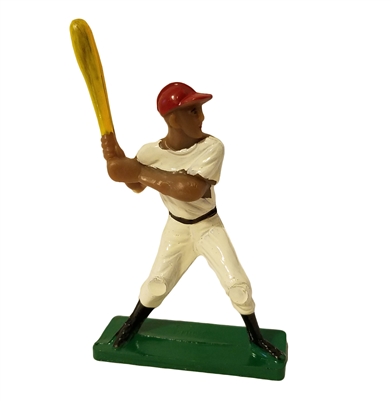 Miniature Black Painted Plastic Baseball Player