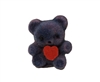 Darice Flocked Teddy Bear with Red Heart (Pack of 2)