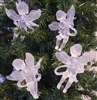 Set of 4 Frosted Plastic 3-1/2" Musical Angel Christmas Ornaments