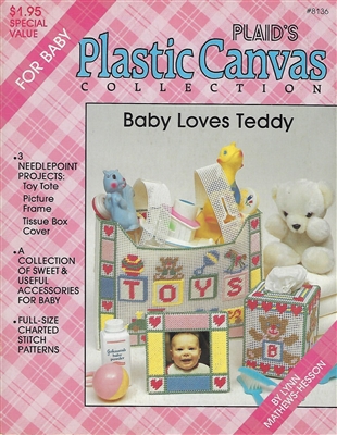 Baby Loves Teddy Plastic Canvas Book