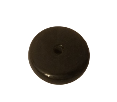25mm Black Donut Wheel Genuine Bone Horn Beads, 4 ct Bag