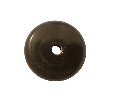 30mm Black Donut Wheel Genuine Bone Horn Beads, 4 ct Bag