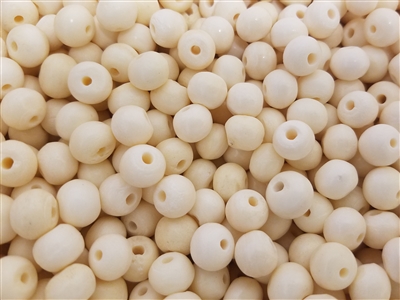 10mm Round Genuine Bone Beads, 12 ct Bag