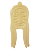 Large Tiki Mask Hand-Carved Genuine Bone Bead Pendant