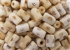 11mm Oval Circle Dot Pattern Genuine Bone Beads, 12 ct Bag