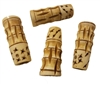 52mm Hand-Carved Genuine Bone Beads 4ct Bag