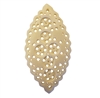 2-5/8" Filigree Diamond Hand-Carved Genuine Bone Bead Pendant