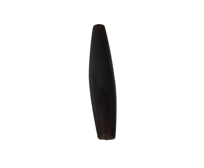 1-1/2" Black Hair Pipe Hand-Carved Genuine Bone Horn Beads, 4 ct Bag