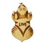 "Love" Animal Hand-Carved Genuine Bone Bead Pendant