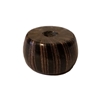 22mm Black & Metallic Bronze Wheel Glass Beads, 4ct Bag