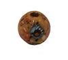 14mm Round Tan Mosaic Confetti Glass Beads, 8 ct Bag