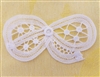 4" Battenburg Lace White Cotton Crocheted Bows Inserts