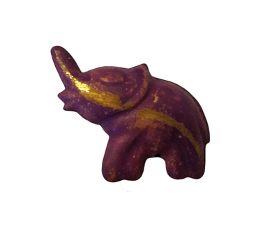 28mm Purple Metal Elephant Shaped Beads, 4 ct Bag