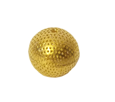 20mm Round Gold Filigree Hollow Metal Beads, 4 ct Bag