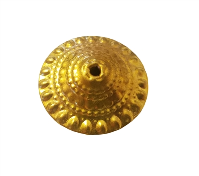 30mm Round Gold Tone Metal Saucer Beads, 4 ct Bag