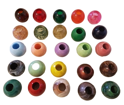 30MM Round Marbella Plastic Beads 4 ct. Bag