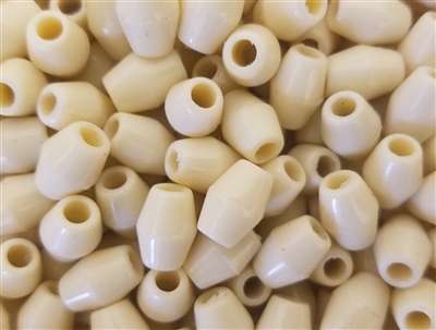 1/2" Ivory Plastic Bicone Beads, 16 ct Bag