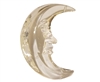 3" Clear Crescent Man in the Moon Acrylic Pendant Bead