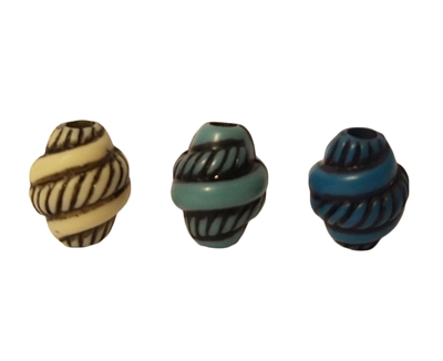 16MM Spiral Corrugated Plastic Beads, 12 Ct Bag