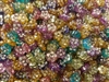 8mm Flower Diamonettes Rhinestone Plastic Beads, 100 ct Bag