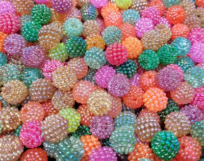 15mm Iridescent Plastic Berry Beads, 12 ct Bag
