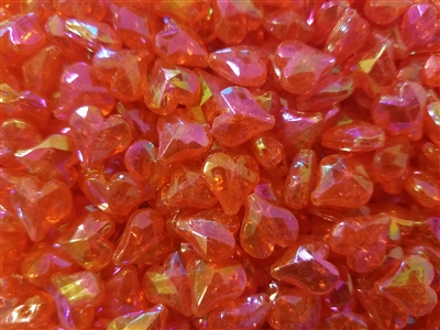 12mm Iridescent Faceted Heart-Shaped Plastic Beads, 1,000 ct Bag
