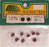 Pack of Brown 12mm Oval Wiggle Googly Eyes