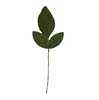 Green Velvet Leaf Artificial Leaves on Wire Stem (12 pcs)