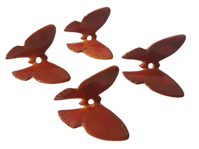 Set of 4 Autumn Plastic Butterfly Beads