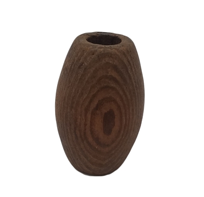 52mm Oval Rustic Swirl Burnt Wood Bead