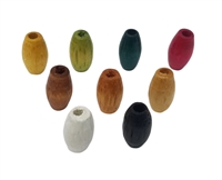 14MM x 8MM Oval Wood Barrel Beads 12 ct. Bag