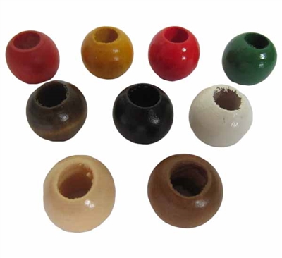 20MM Round Wood Beads 8 ct. Bag