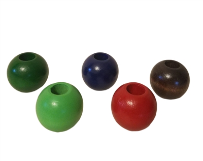 35MM Round Wood Beads 4 ct. Bag