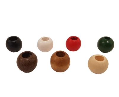 12MM Round Wood Beads with 5mm Hole, 18 ct. Bag