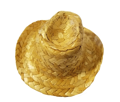 3-1/2" Straw Cowboy Hat for Dolls