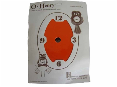 Orange O' Henry Ceramic Clock Face