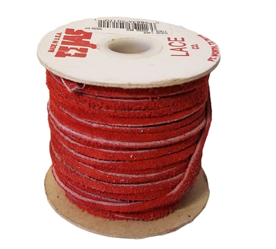 TEJAS Genuine Suede Leather Lace Cord (1/8 Inch) 25 Yard Spool