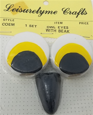 Ceramic Owl Eyes & Beak Beads Set from Leisuretyme Crafts